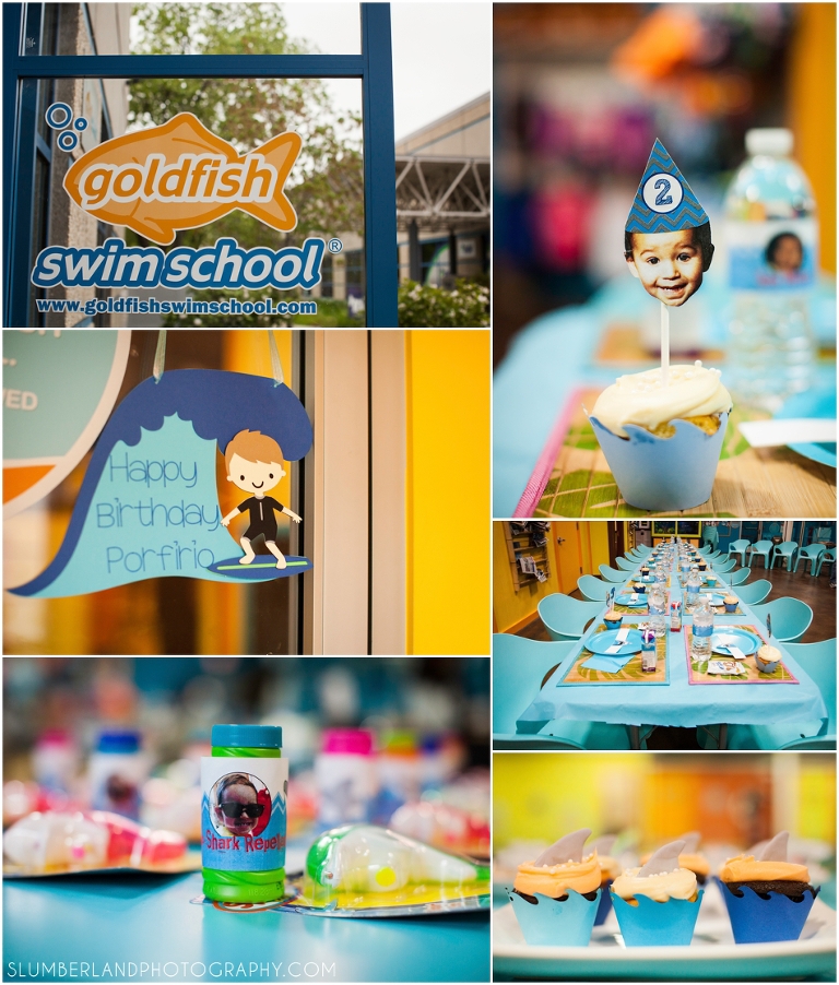 Goldfish Swim School ocean-themed birthday party