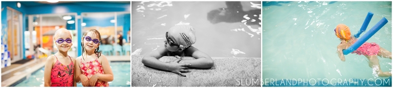 swimming pool party portraits